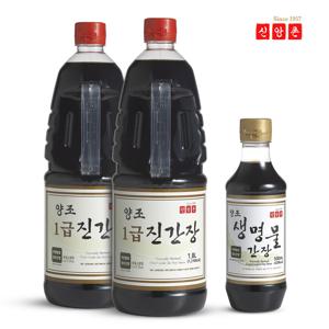 신앙촌 양조간장 장아찌기획 4호1급진1.8Lx2+생명물500mL