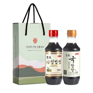 레드K 2-2호 양조간장 선물세트 1급 진간장 500mL×1 국500mL×1 C [무료배송]