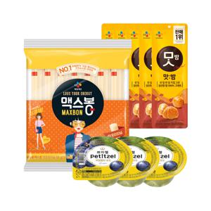 우리아이 간식세트(맥스봉 525g x1+맛밤5+쁘띠첼 포도3)