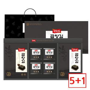 (5+1)곱창김 프리미엄 김 혼합 선물세트 /  곱창캔김4개+곱창전장김10봉+쇼핑백