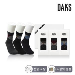 양말 신사 면스판단목 이색아가일 3족세트 DK24843