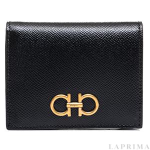 FERRAGAMO  간치니 컴팩트 여성 반지갑 22-D780-BK NERO 726512