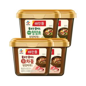 해찬들 물로만 끓여먹는 된장찌개 양념 450g 차돌 2개+청양초 2개