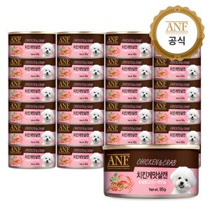 ANF 강아지간식캔 독 치킨게맛살 24개입 1Box 2.28kg(95g*24)