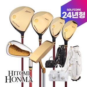 [24년형]히토미 혼마 NEW 3스타 골드헤드 일본산 여성용 풀세트(12PCS)+바퀴달린캐디백세트