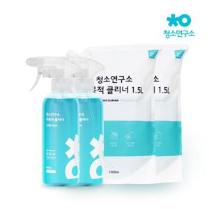 청소연구소 다목적클리너 480ml 2개 + 리필 1.5L 2개