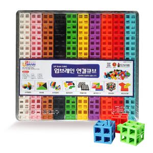 업브레인 신형 4홀큐브 2cm 10색 100pcs 놀이 학습 교구 장난감 완구 블록