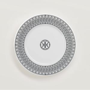 H 데코 디저트 접시 화이트 Hermes H Deco Dessert Plate White