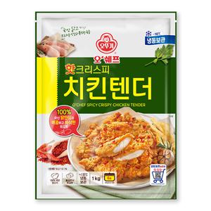 [오뚜기] 오쉐프 매콤하고 바삭한 핫크리스피 치킨텐더 (닭고기 62.5) 1kg x 1봉