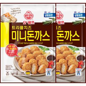 [오뚜기] 오쉐프 트리플치즈 미니돈까스 (1kg) x 2봉