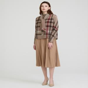 [닥스 여성] [[24FW]] DLDR4DP71I2 [D-PLEATS] 베이지 소프트 플리츠 원피스(원피스+탑+스카프구성)