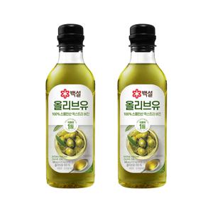 백설 압착올리브유 500ml x2개