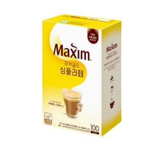 맥심 모카골드 심플라떼 커피믹스 100T 모카골드 맥심커피 심플라떼100t 맥심모카골드커피믹스 학교간식