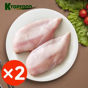 케이탑푸드 1kg+1kg 국내산 닭가슴살 다이어트 간식 닭고기 냉장 HACCP인증 국내산 신선한 닭고기