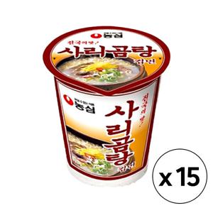 농심 사리곰탕 소컵 61g x 15입 무료배송