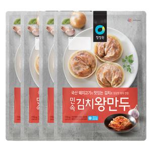 청정원 민속김치왕만두 770g x4개