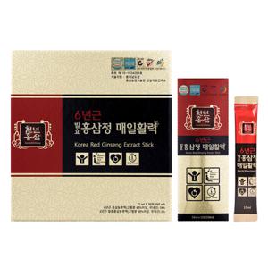 천년홍삼 6년근 발효홍삼정 매일활력 15ml x 30포 100% 국내산