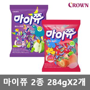 마이쮸 딸기+복숭아 포도+사과 맛 284gX각1개(총2개)