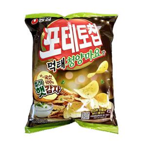 간식 과자 국산 햇감자 농심 포테토칩 먹태 청양마요맛 50g 1봉지