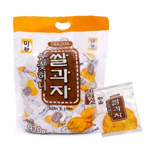 미왕 눈꽃허니쌀과자 대용량 920g 1봉 가성비좋은 개별포장 탕비실 자족 간식