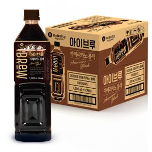 맥널티 아이브루 아메리카노 블랙커피 1L 12개입 대용량 아메리카노