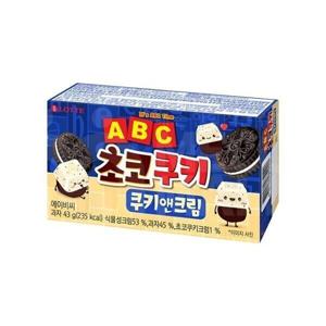 롯데제과 ABC초코쿠키 쿠키앤크림 43g x32