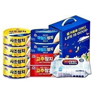 사조참치 8호 선물세트 통큰135g-8캔+사은품 살코기 마일드 고추 참치캔 추석 명절 설 설날선물 어린이집