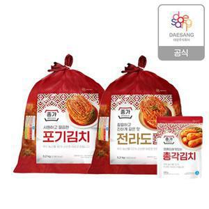 종가 종가집 중부식 포기김치5.2kg+전라도식 포기김치5.2kg+총각400g