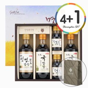 [신앙촌] 땅속발효 3호 4+1 양조간장 선물(롯데쇼핑백 증정) s