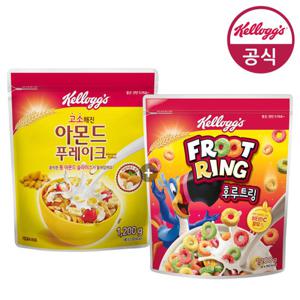 켈로그 아몬드푸레이크1200g + 후르트링1200g