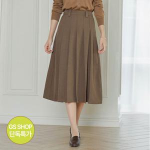 [GS단독-데드라] SKD4002_DO 뒷밴딩핀턱주름스커트 (~99size)