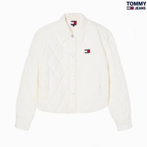 타미진여성 오버핏 TOMMY 뱃지 크롭 퀼팅점퍼