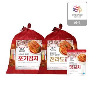 종가 종가집 중부식 포기김치5.2kg+전라도식 포기김치5.2kg+맛김치400g