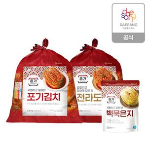 종가 종가집 중부식포기김치5.2kg+전라도식포기김치5.2kg+백묵은지400g