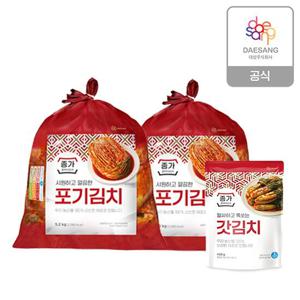 종가 종가집 중부식 포기김치 10.4kg (5.2kg*2)+갓김치 400g