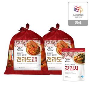 종가 종가집 전라도식 포기김치 10.4kg (5.2kg*2)+갓김치 400g