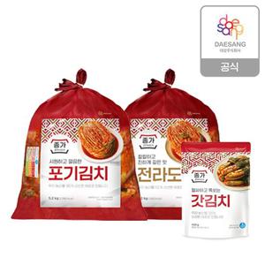 종가 종가집 중부식포기김치5.2kg+전라도식포기김치5.2kg+갓김치400g