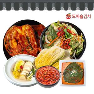 도미솔 포기5kg+동치미2kg+봄동겉절이2kg+절임배추/양념1kg+깻잎0.5kg