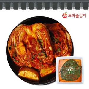 도미솔 사랑채 포기김치 10kg + 맛깔깻잎김치 0.5kg