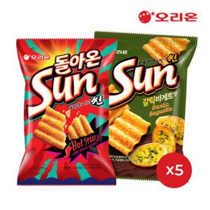 [오리온] 썬 핫스파이시맛(80g) 5개+썬 갈릭바게트(80g) 5개