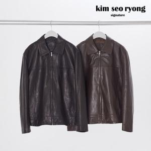 김서룡 시그니처 베지터블 봄버 레더 재킷(남) [런칭 가격 499,900원]