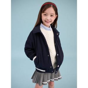[25SS 20%][빈폴키즈] 플리스 러블리 카라 자켓 네이비 (BI5141U01R)
