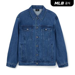 [MLB공식] 베이직 쿠퍼스 레이저 커팅 데님 트러커자켓 NY (Indigo)