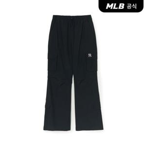 [MLB공식] 여성 고프코어 멀티카고 플레어 팬츠 NY (Black)