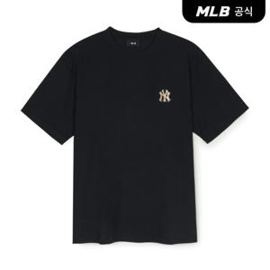 [MLB공식] 뉴이어 스네이크 카툰 그래픽 오버핏 반팔 티셔츠 NY (Black)