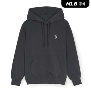 [MLB공식] 베이직 스몰로고 오버핏 후드티 BOS (Charcoal Grey)