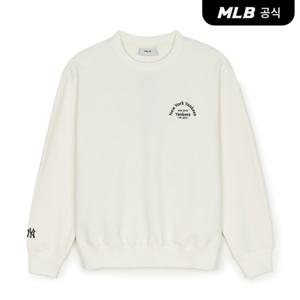 [MLB공식] 베이직 레터링로고 오버핏 맨투맨 NY (Cream)