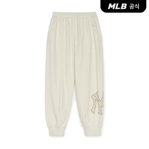 [MLB공식] 클래식 모노그램 빅럭스 조거팬츠 NY (Cream)