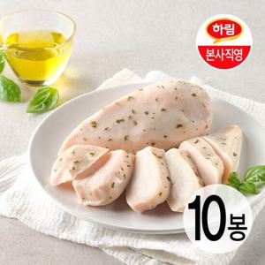 하림이닭 닭가슴살 바질올리브 115g 10팩