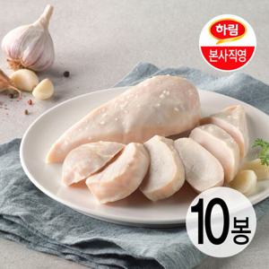 하림이닭 저염닭가슴살 갈릭 100g 10팩